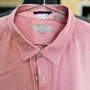 Ted Baker Pink Checkered Men's Shirt
